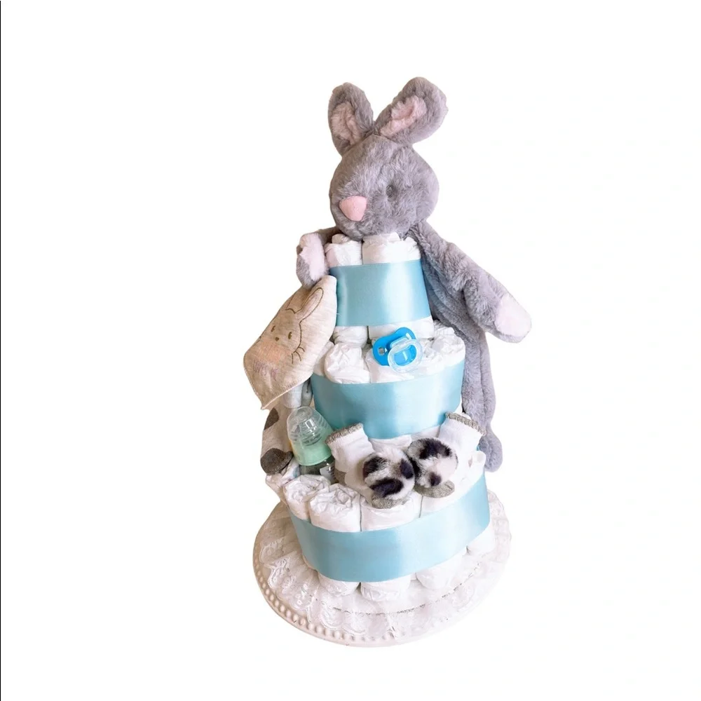 Bunny Diaper Cake, Easter Diaper Cake